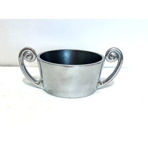 Carrol Boyes Hand Crafted Pewter Sugar Bowl Wave Design Handles Signed